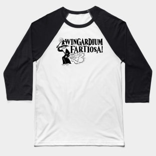 Funny Sorcerer Farting Wingardium Fartiosa Baseball T-Shirt